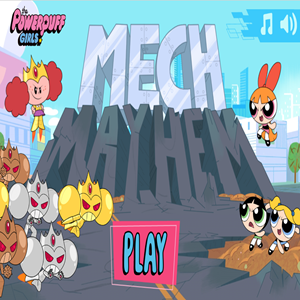 Powerpuff Girls Mech Mayhem Game.