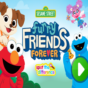 Sesame Street Furry Friends Forever Spot the Difference Game.