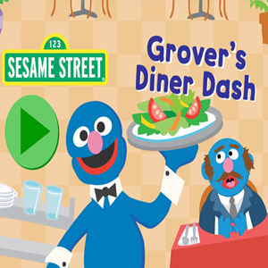 Sesame Street Grover's Diner Dash Game.