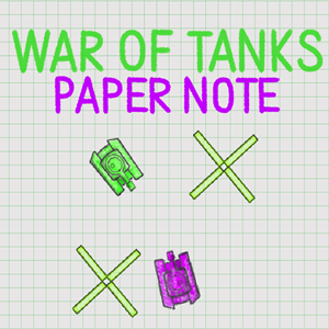 War of Tanks Paper Note game.