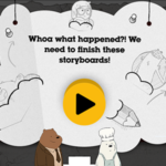 We Bare Bears Storyboard Game.