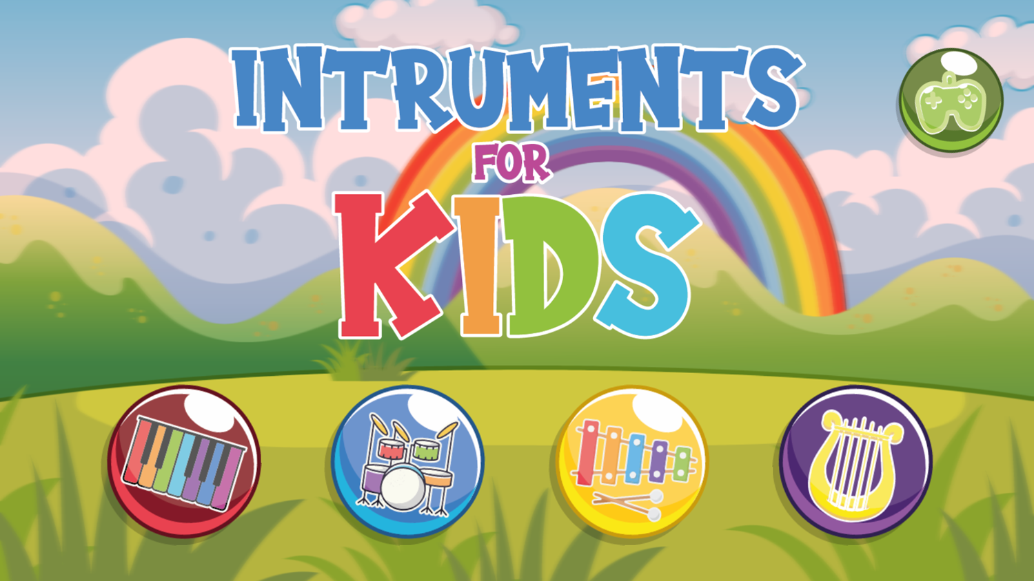 Instruments for Kids Welcome Screen Screenshot.