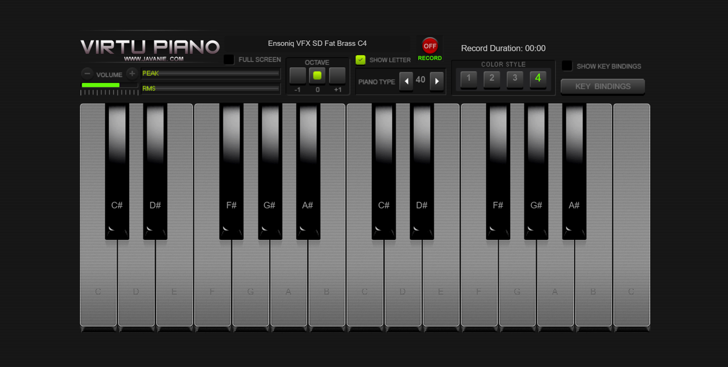 Virtu Piano Style 4 Screenshot.